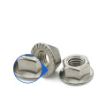 1/2 inch  white zinc zin-plated stainless steel hex flange nut with serrated carbon steel Grade 4 grade 8 grade6